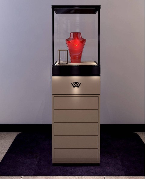 Design de móveis para showroom de joias de luxo
